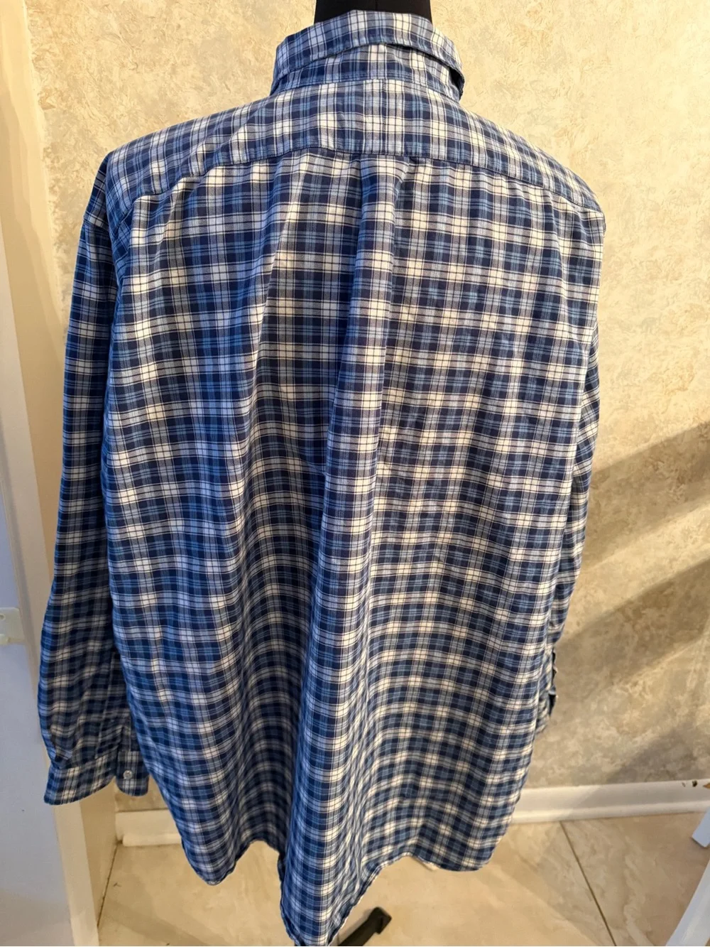Polo Ralph Lauren Classic Blue Plaid Button-Down Men's Shirt